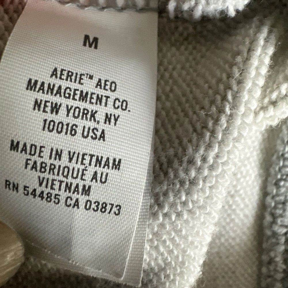 Aerie pullover hoodie Size M oversized cropped French Terry Beach Weekend - Picture 5 of 7
